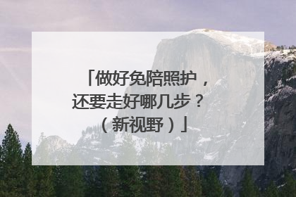 做好免陪照护，还要走好哪几步？（新视野）