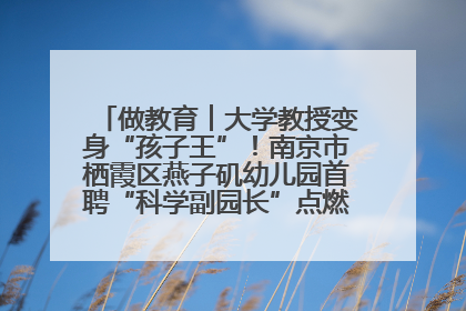 做教育︱大学教授变身“孩子王”！南京市栖霞区燕子矶幼儿园首聘“科学副园长”点燃萌娃科学梦