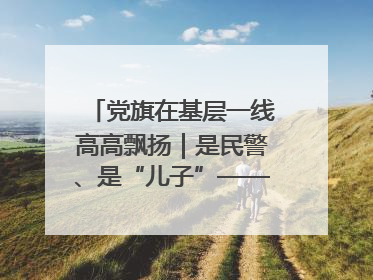 党旗在基层一线高高飘扬｜是民警、是“儿子”——申飞飞在太行山中的一线坚守