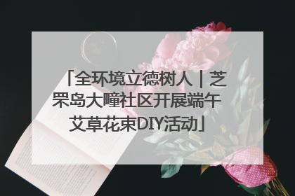 全环境立德树人｜芝罘岛大疃社区开展端午艾草花束DIY活动