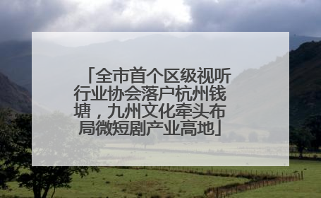 全市首个区级视听行业协会落户杭州钱塘，九州文化牵头布局微短剧产业高地