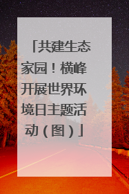 共建生态家园！横峰开展世界环境日主题活动（图）