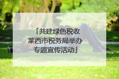 共建绿色税收 莱西市税务局举办专题宣传活动