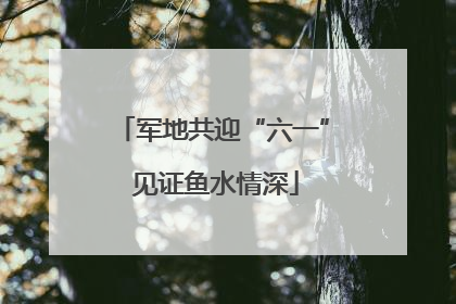 军地共迎“六一” 见证鱼水情深