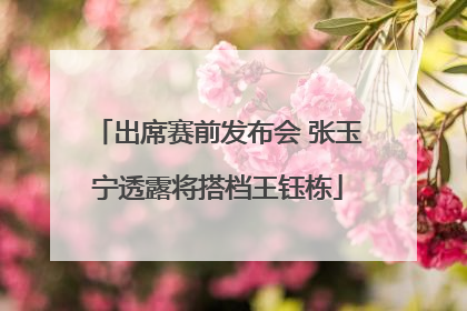 出席赛前发布会 张玉宁透露将搭档王钰栋