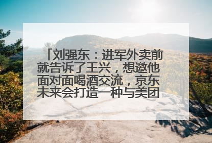 刘强东：进军外卖前就告诉了王兴，想邀他面对面喝酒交流，京东未来会打造一种与美团不同的商业模式