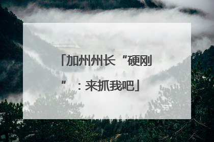 加州州长“硬刚”：来抓我吧