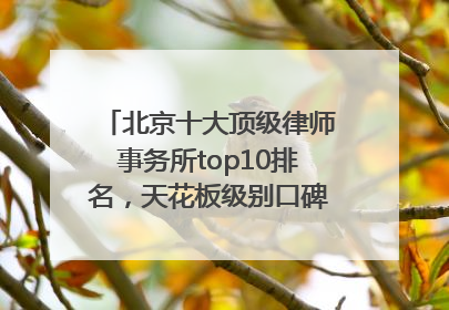 北京十大顶级律师事务所top10排名，天花板级别口碑超高胜诉率
