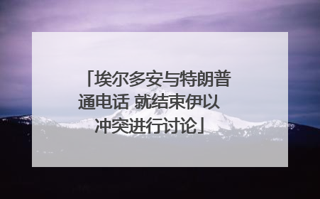 埃尔多安与特朗普通电话 就结束伊以冲突进行讨论