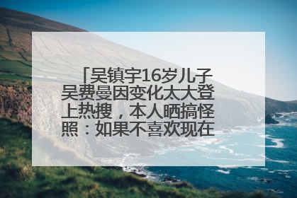 吴镇宇16岁儿子吴费曼因变化太大登上热搜，本人晒搞怪照：如果不喜欢现在的我可以离开