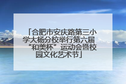 合肥市安庆路第三小学大杨分校举行第六届“和美杯”运动会暨校园文化艺术节