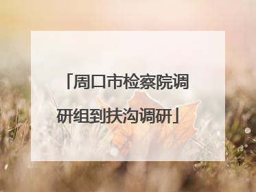 周口市检察院调研组到扶沟调研