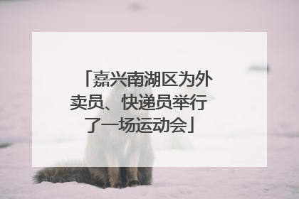 嘉兴南湖区为外卖员、快递员举行了一场运动会