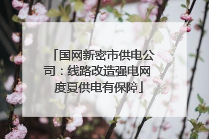 国网新密市供电公司：线路改造强电网 度夏供电有保障