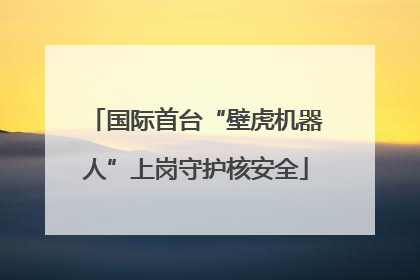 国际首台“壁虎机器人”上岗守护核安全
