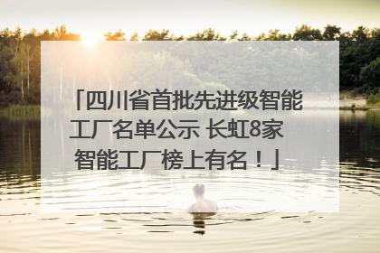 四川省首批先进级智能工厂名单公示 长虹8家智能工厂榜上有名！