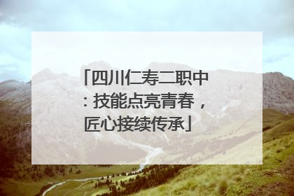 四川仁寿二职中：技能点亮青春，匠心接续传承