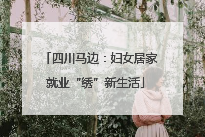 四川马边：妇女居家就业“绣”新生活