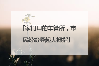 家门口的车管所，市民纷纷竖起大拇指
