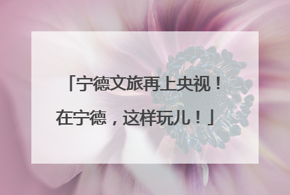 宁德文旅再上央视！在宁德，这样玩儿！
