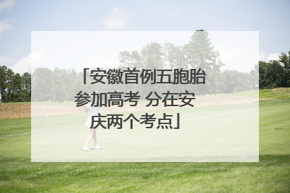 安徽首例五胞胎参加高考 分在安庆两个考点