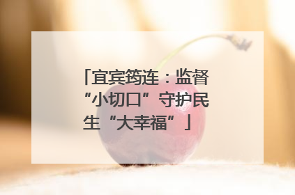 宜宾筠连：监督“小切口”守护民生“大幸福”