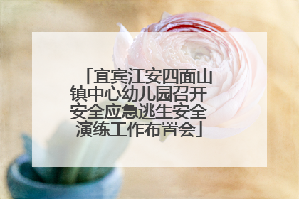 宜宾江安四面山镇中心幼儿园召开安全应急逃生安全演练工作布置会