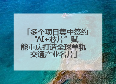 多个项目集中签约 “AI+芯片”赋能重庆打造全球单轨交通产业名片