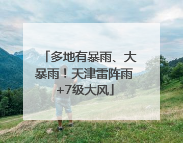 多地有暴雨、大暴雨！天津雷阵雨+7级大风