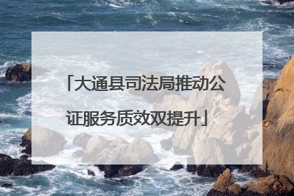 大通县司法局推动公证服务质效双提升