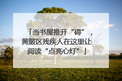 当书屋推开“碍”，黄陂区残疾人在这里让阅读“点亮心灯”