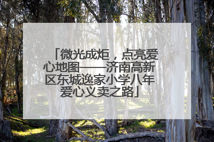 微光成炬，点亮爱心地图——济南高新区东城逸家小学八年爱心义卖之路