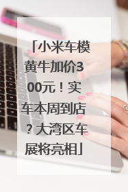 小米车模黄牛加价300元！实车本周到店？大湾区车展将亮相