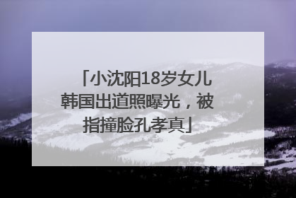小沈阳18岁女儿韩国出道照曝光，被指撞脸孔孝真