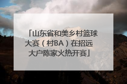 山东省和美乡村篮球大赛（村BA）在招远大户陈家火热开赛