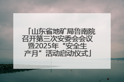 山东省地矿局鲁南院召开第三次安委会会议暨2025年“安全生产月”活动启动仪式