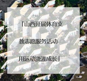 山西开展体育支教志愿服务活动 用运动浇灌成长