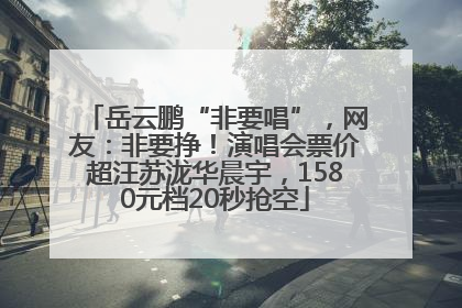 岳云鹏“非要唱”，网友：非要挣！演唱会票价超汪苏泷华晨宇，1580元档20秒抢空