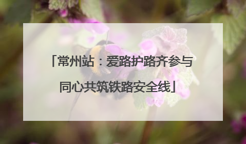 常州站：爱路护路齐参与 同心共筑铁路安全线