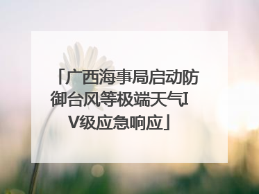 广西海事局启动防御台风等极端天气IV级应急响应