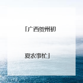 广西贺州初夏农事忙