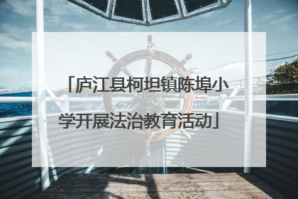 庐江县柯坦镇陈埠小学开展法治教育活动