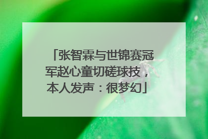 张智霖与世锦赛冠军赵心童切磋球技，本人发声：很梦幻