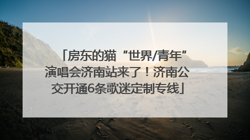 房东的猫“世界/青年”演唱会济南站来了！济南公交开通6条歌迷定制专线