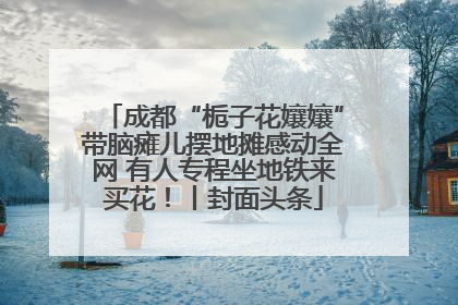 成都“栀子花孃孃”带脑瘫儿摆地摊感动全网 有人专程坐地铁来买花！丨封面头条