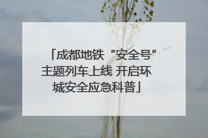 成都地铁“安全号”主题列车上线 开启环城安全应急科普