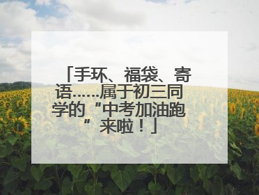 手环、福袋、寄语……属于初三同学的“中考加油跑”来啦！