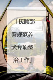 抚顺部署规范养犬专项整治工作