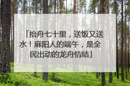 抬舟七十里，送饭又送水！麻阳人的端午，是全民出动的龙舟情结