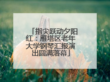 指尖跃动夕阳红：雁塔区老年大学钢琴汇报演出圆满落幕